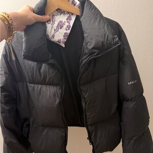 OROLAY Women's Black Puffer Jacket